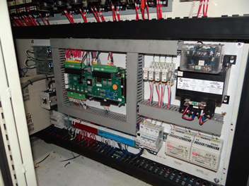 Centroid MPU11 and GPIO4D CNC control installed in Blanchard Electrical cabinet