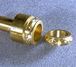 Ring machined on rotary table equipped Centroid mill