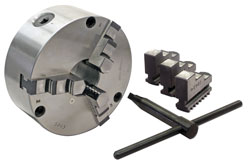 Three jaw chuck for CNC rotary tables